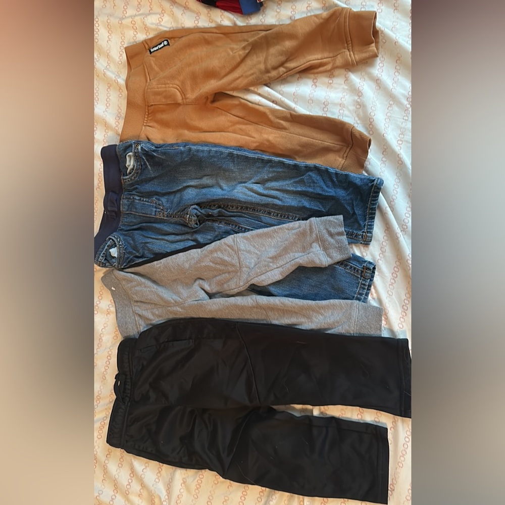 4 Piece Stretchy Pant Bundle -Timberland, Old Navy 3T Boys